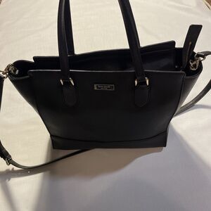 Kate Spade Laurel Way Hadlee Black Saffiano Leather Lg Crossbody Tote Bag Purse